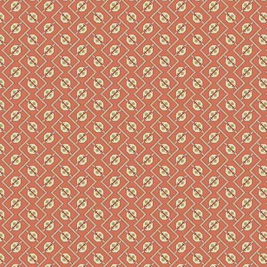 Farmers Daughter Plow Coral A10077R by Laundry Basket Quilts for Andover (sold in 25cm Increments)