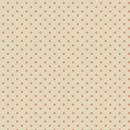 Quiltessential Mini Dot Tigerlily A10453LO by Laundry Basket Quilts for Andover Fabrics (sold in 25cm increments)