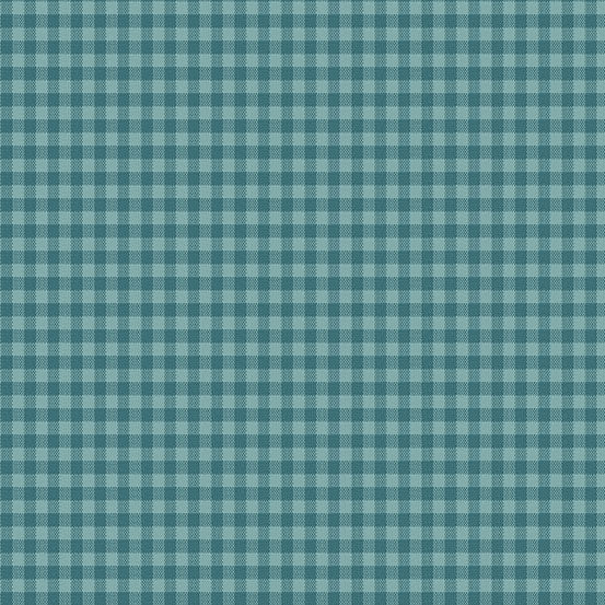 Quiltessential Mini Gingham Peacock A10456B by Laundry Basket Quilts for Andover Fabrics (sold in 25cm increments)