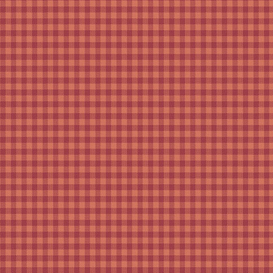 Quiltessential Mini Gingham Blood Orange A10456O by Laundry Basket Quilts for Andover Fabrics (sold in 25cm increments)