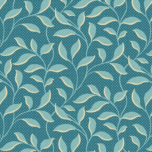 Secret Stash Favorites - Blue Willow Morning Glory Horizon A10546B by Laundry Basket Quilts for Andover Fabrics (sold in 25cm increments)