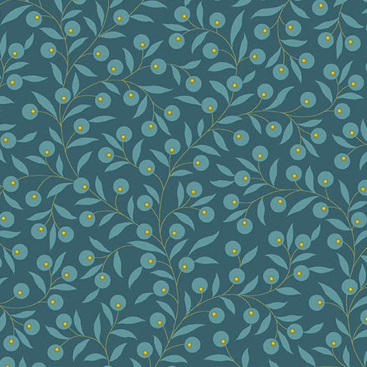 Secret Stash Favorites - Blue Willow Thimble Dusk A10582B by Laundry Basket Quilts for Andover Fabrics (sold in 25cm increments)