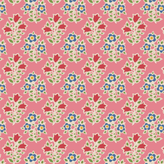 Farm Flowers Pink 110097 by Tilda (Sold in 25cm increments)