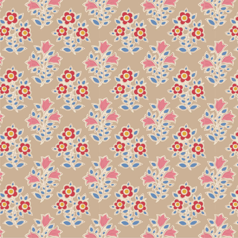 Farm Flowers Sand 110099 by Tilda (Sold in 25cm increments)