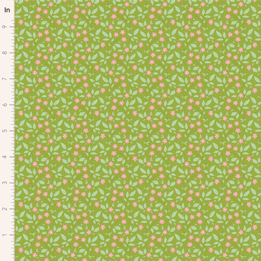 Sunday Brunch Tipsy Green 110114 by Tilda (sold in 25cm increments)
