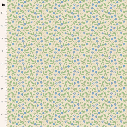 Sunday Brunch Tipsy Cream/Blue 110116 by Tilda (sold in 25cm increments)