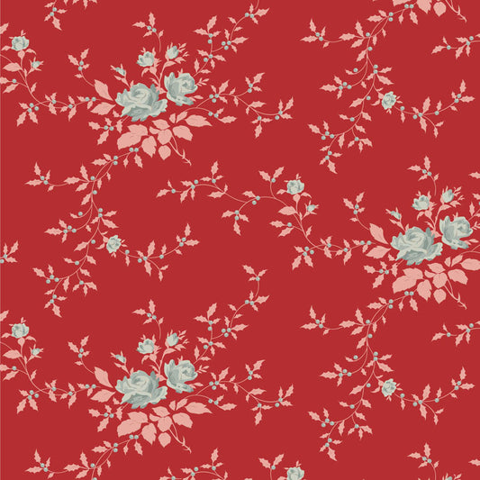 Tilda Merry Little Christmas Noel Red 110139 (sold in 25cm increments)
