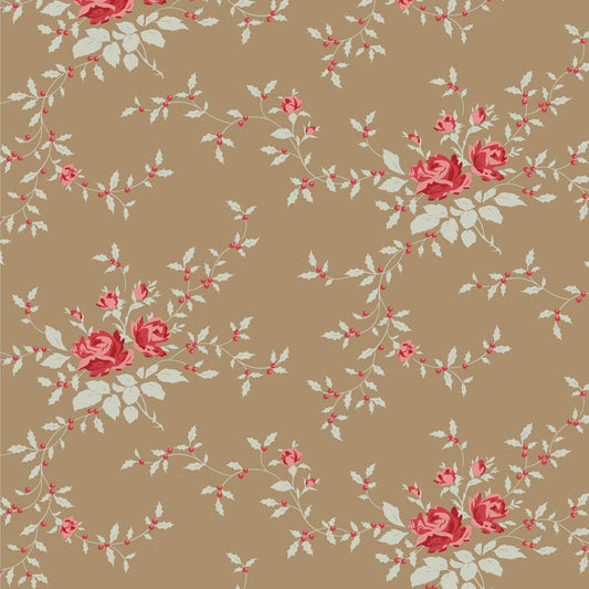 Tilda Merry Little Christmas Noel Taupe 110149 (sold in 25cm increments)