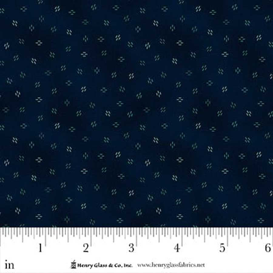 Flower Pot Prints Chicken Scratches Navy 1114-77 by Kim Diehl for Henry Glass Fabrics (sold in 25cm increments)