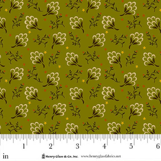 Flower Pot Prints Clover Patch Green 1118-66 by Kim Diehl for Henry Glass Fabrics (sold in 25cm increments)