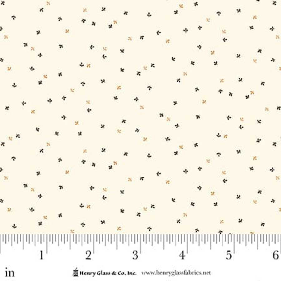 Flower Pot Prints Tiny Sprouts Cream 1119-40 by Kim Diehl for Henry Glass Fabrics (sold in 25cm increments)