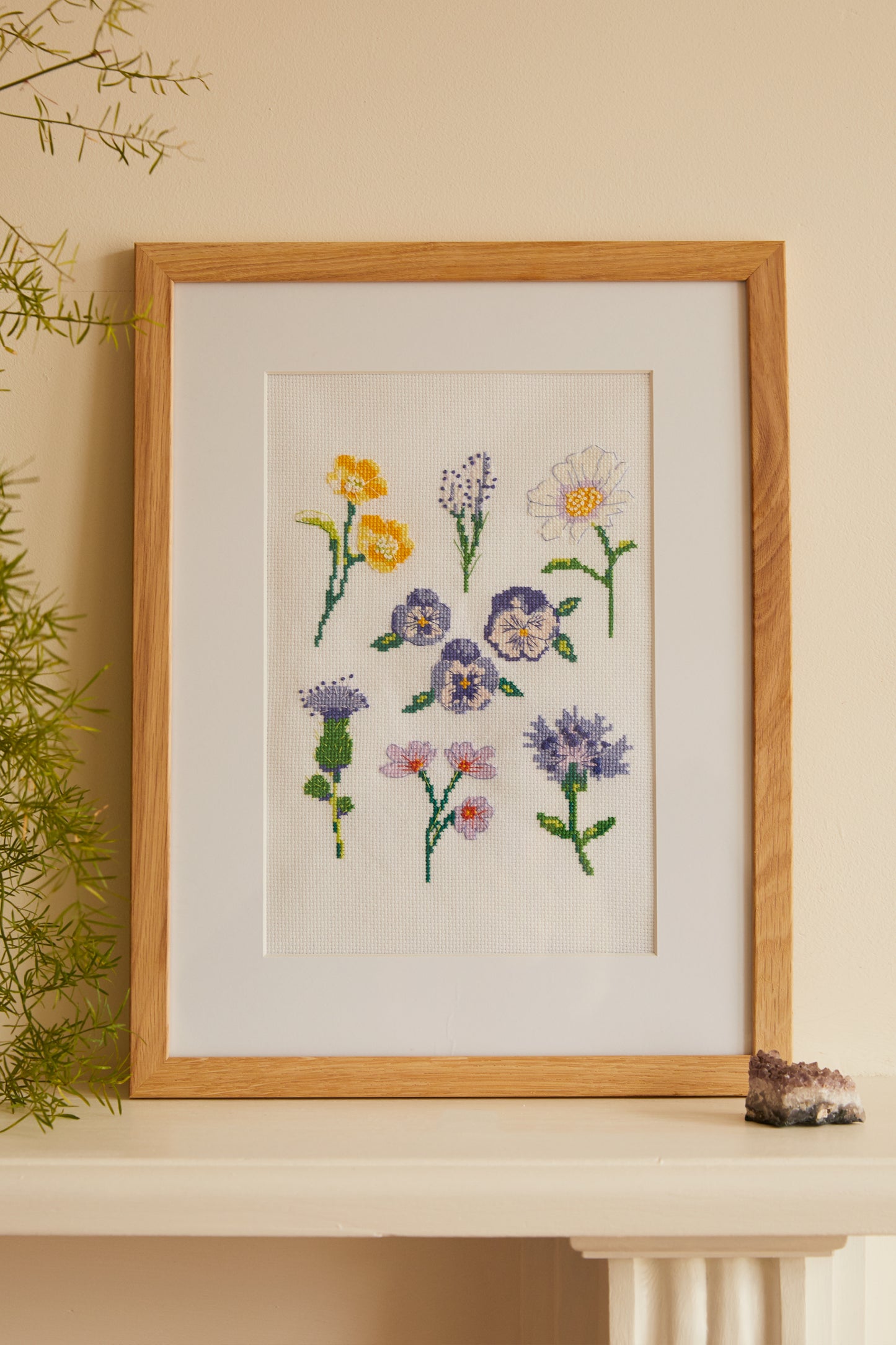 The Peaceful Flowers Cross Stitch Kit by DMC