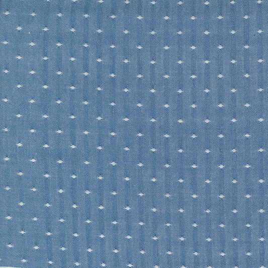 Denim and Daisies Wovens Bluejean Dot M1222219 by Fig Tree & Co for Moda fabrics (sold in 25cm increments)