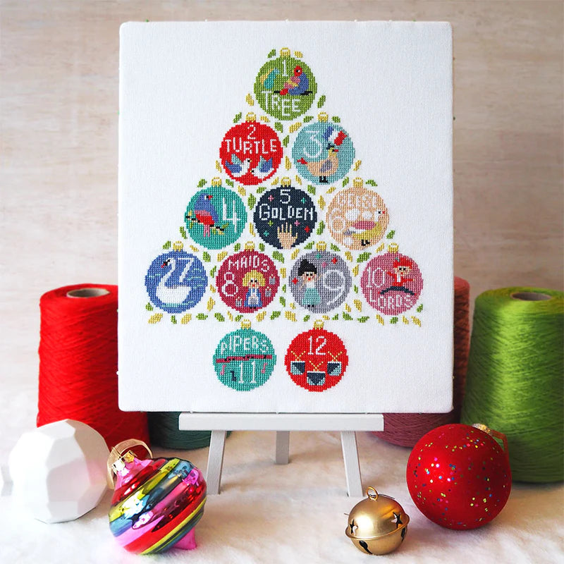 12 Days of Stitchmas Cross Stitch Kit by Caterpillar Cross Stitch