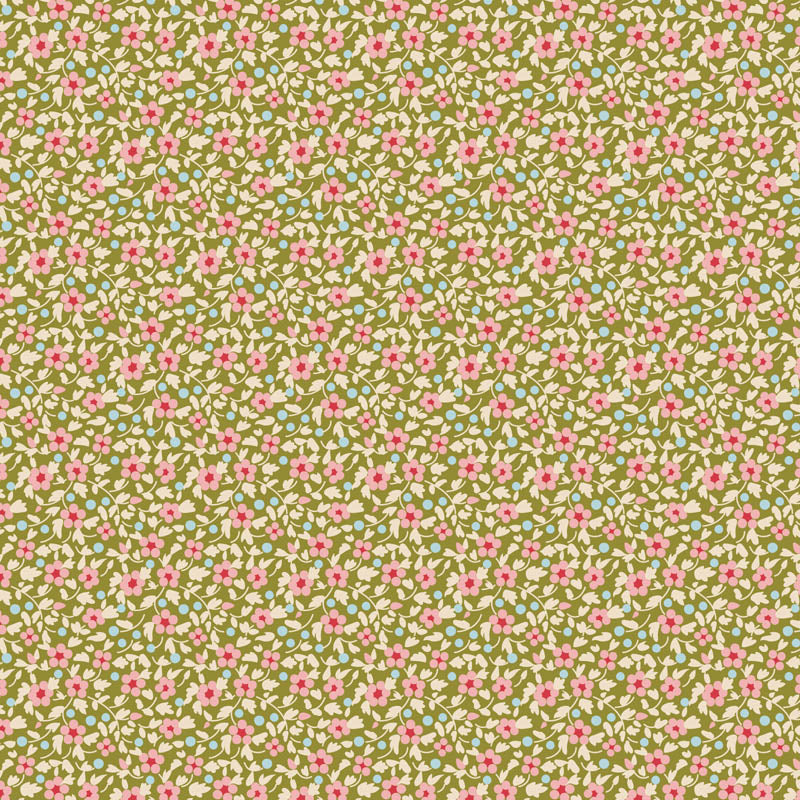 Creating Memories Spring Brie Green by Tilda (sold in 25cm increments)