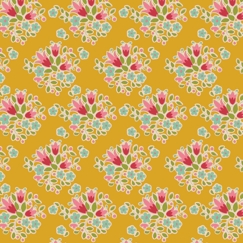 Creating Memories Spring Lulu Yellow by Tilda (sold in 25cm increments)