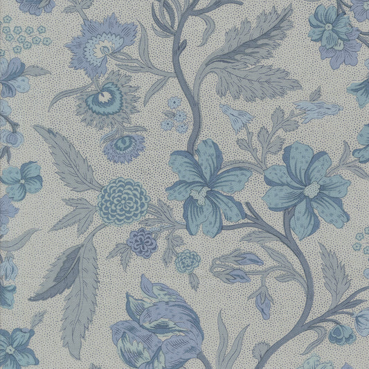 Sacre Bleu Parterre Floral Ciel Blue M1397015 by French General for Moda fabrics (sold in 25cm increments)