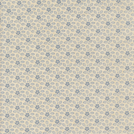 Sacre Bleu Petunia French Blue M1397512 by French General for Moda fabrics (sold in 25cm increments)