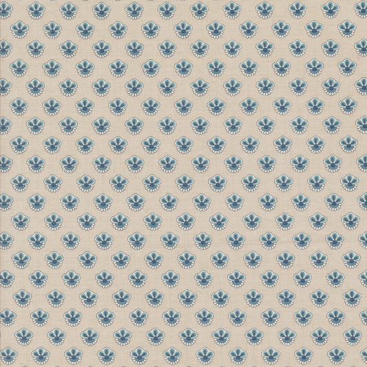 Sacre Bleu Campanule Smoke French Blue M1397713 by French General for Moda fabrics (sold in 25cm increments)