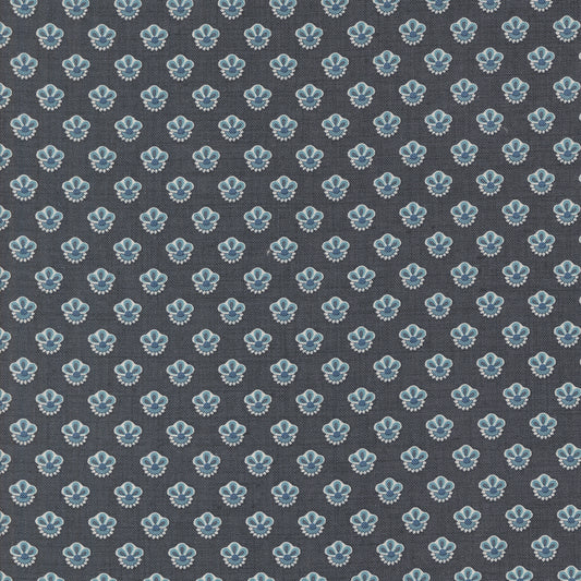 Sacre Bleu Campanule Indigo M1397716 by French General for Moda fabrics (sold in 25cm increments)