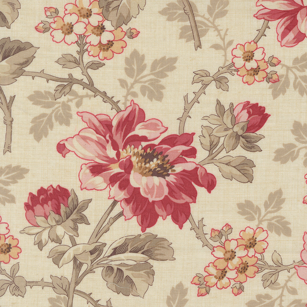 Joie De Vivre Angelique Floral Pearl M1398011 by French General for Moda Fabrics (sold in 25cm increments)