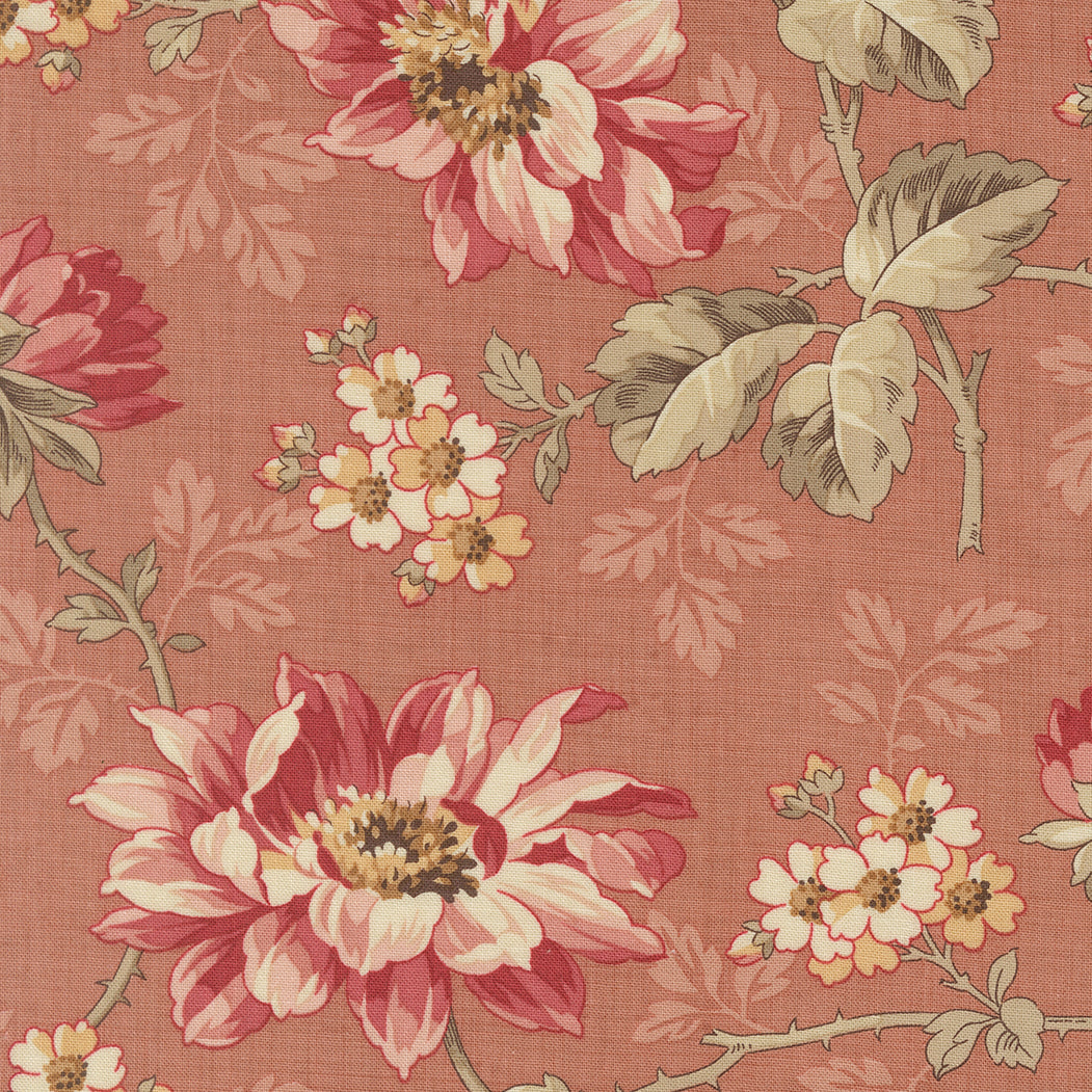 Joie De Vivre Angelique Floral Clay M1398015 by French General for Moda Fabrics (sold in 25cm increments)