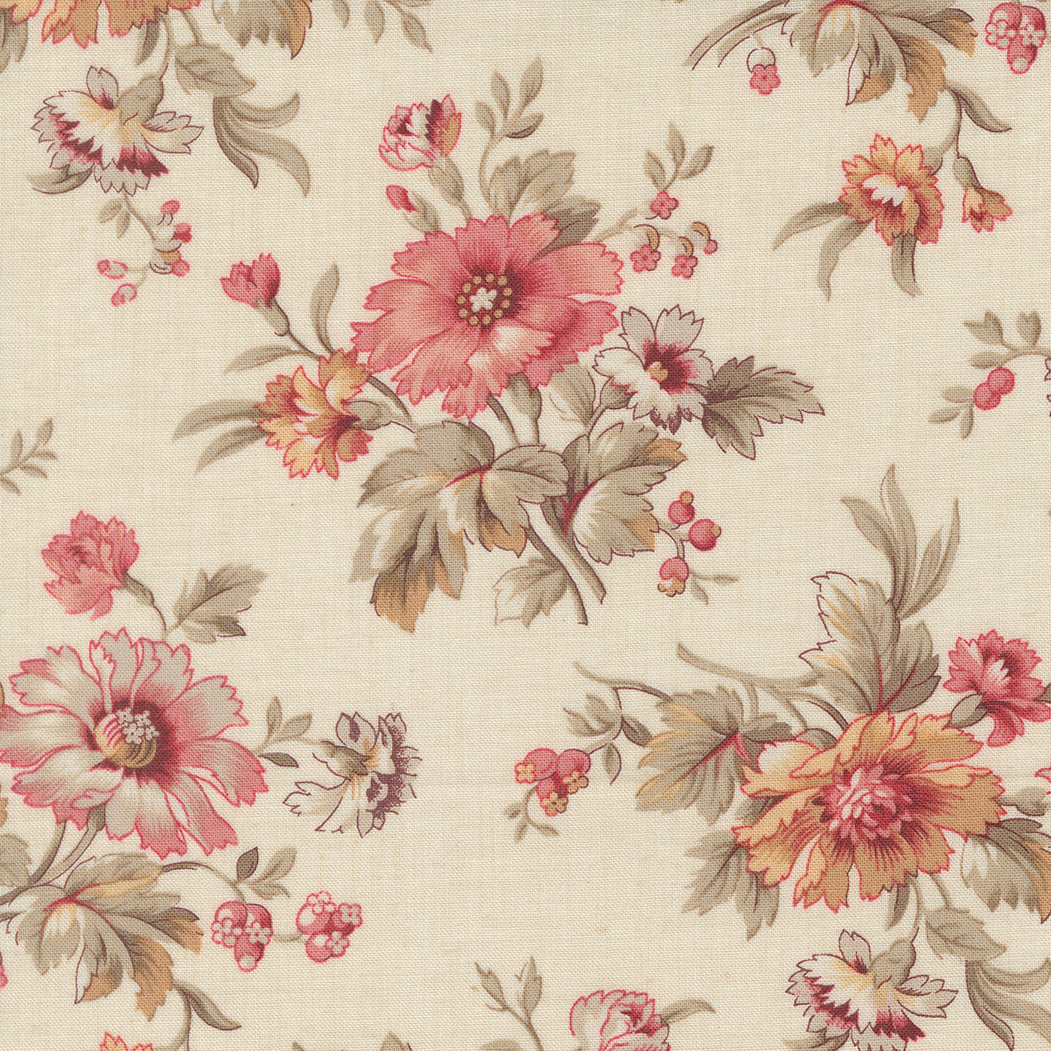 Joie De Vivre Cosmos Floral Pearl M139111 by French General for Moda Fabrics (sold in 25cm increments)