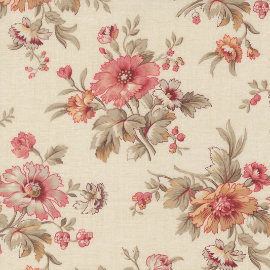 Joie De Vivre Cosmos Floral Pearl M139111 by French General for Moda Fabrics (sold in 25cm increments)