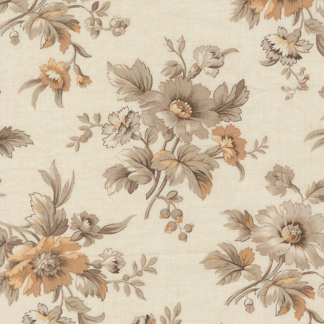 Joie De Vivre Cosmos Floral Pearl Roche M1398112 by French General for Moda Fabrics (sold in 25cm increments)