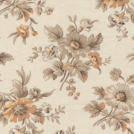 Joie De Vivre Cosmos Floral Pearl Roche M1398112 by French General for Moda Fabrics (sold in 25cm increments)