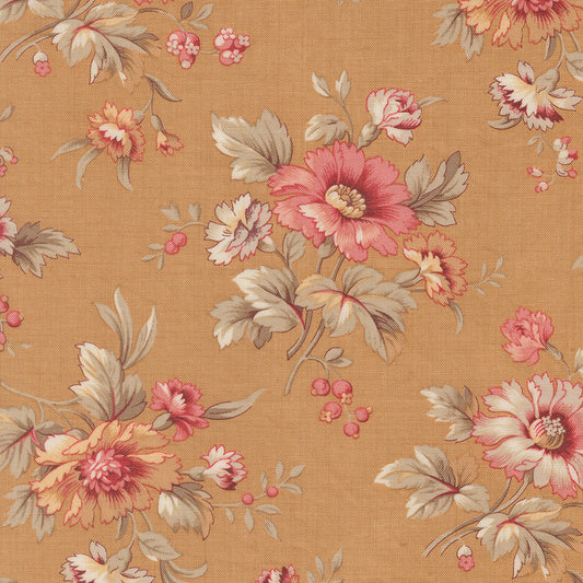 Joie De Vivre Cosmos Floral Tea M139114 by French General for Moda Fabrics (sold in 25cm increments)