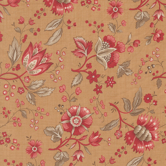 Joie De Vivre Rural Jardin Tea M1398214 by French General for Moda Fabrics (sold in 25cm increments)