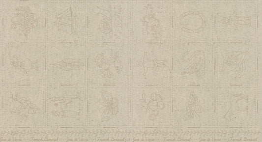 Joie De Vivre Broderie Panel Stone ML1398912 French General for Moda Fabrics