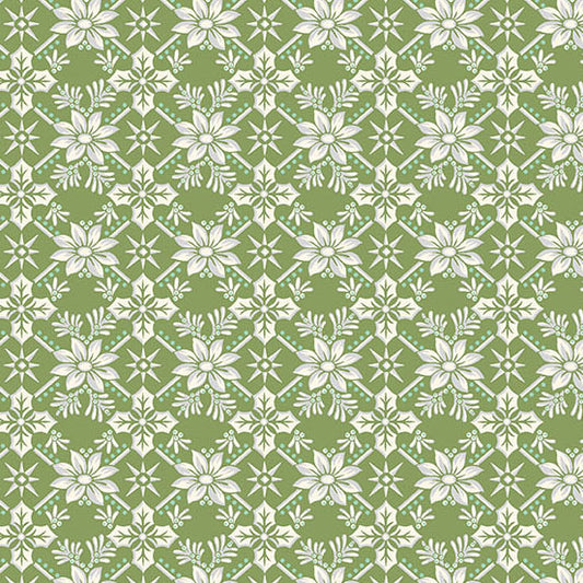 Sugarberry Winter Foliage Green A1463G by Andover Fabrics (sold in 25cm increments)