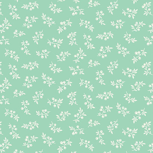 Sugarberry Winter Berries Teal A1466T by Andover Fabrics (sold in 25cm increments)