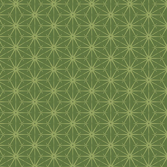 Sugarberry Crystal Stars Green A1469G by Andover Fabrics (sold in 25cm increments)