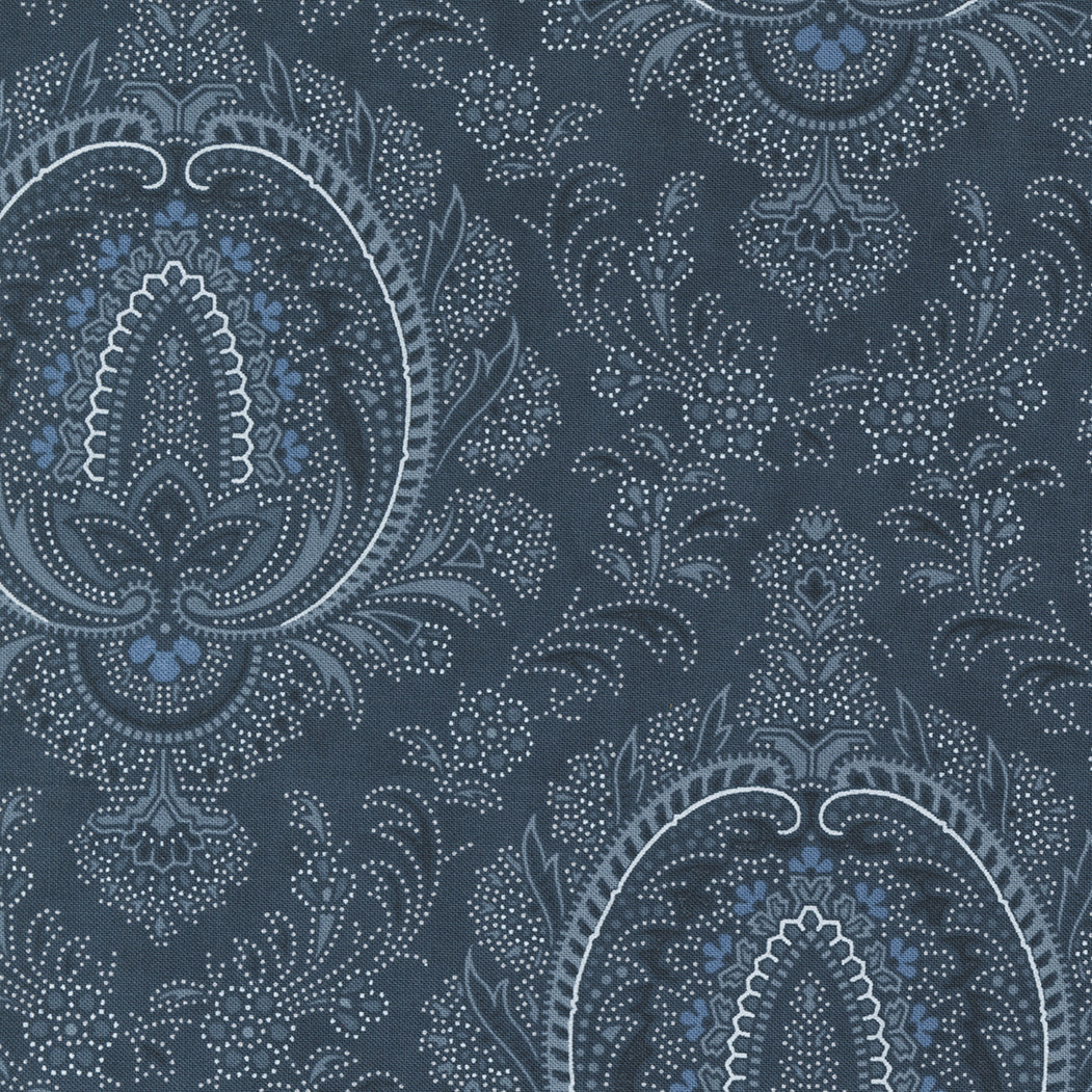 Union Square Navy Paisley Pomegranate M1495016 by Minick and Simpson f ...