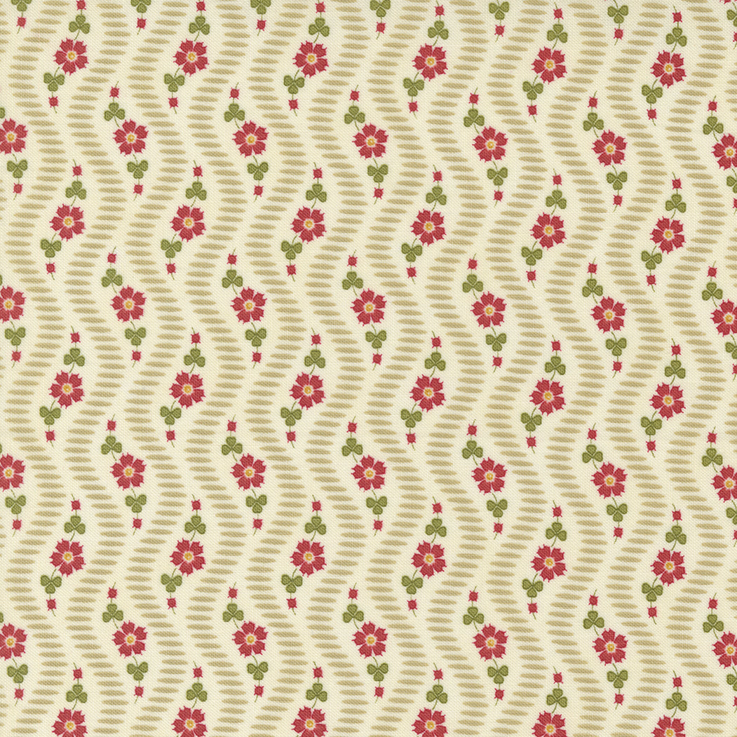 Union Square Cream Garland Stripes M1495511 by Minick and Simpson for Moda (sold in 25cm increments)