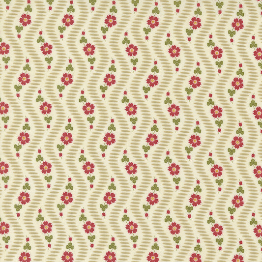 Union Square Cream Garland Stripes M1495511 by Minick and Simpson for Moda (sold in 25cm increments)