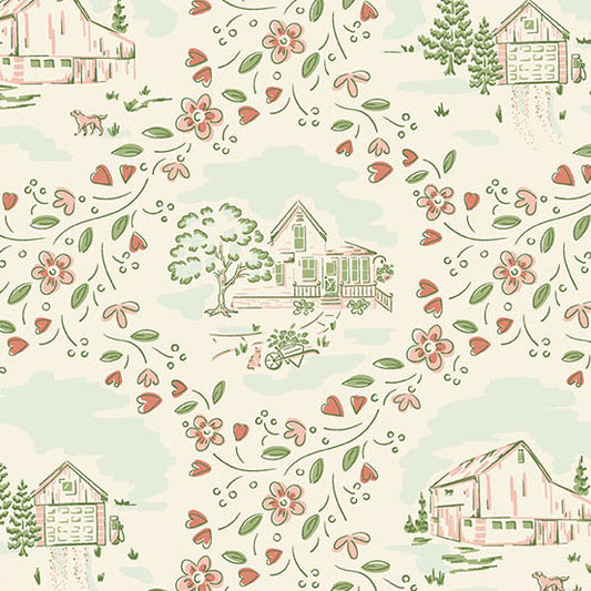 Heartland Heartland Clay A1582E by Judy Jarvi for Andover Fabrics (sold in 25cm increments)
