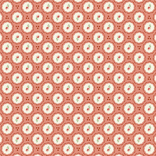 Heartland Little Blossom Clay A1584E by Judy Jarvi for Andover Fabrics (sold in 25cm increments)
