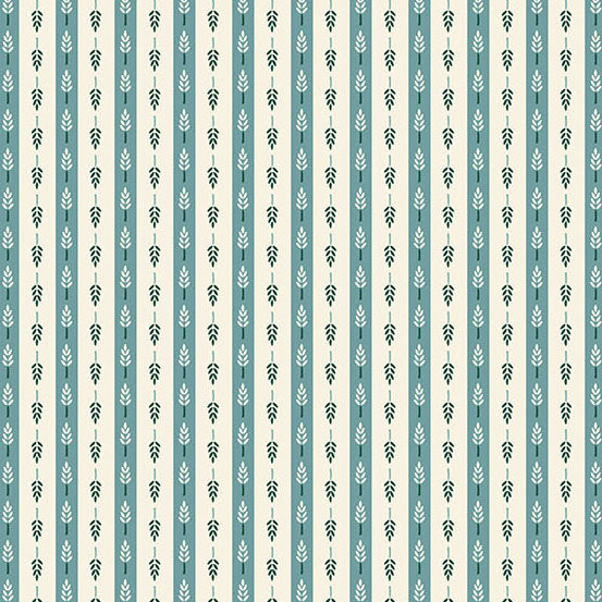 Heartland Harvest Stripe Bluebird A1588B by Judy Jarvi for Andover Fabrics (sold in 25cm increments)