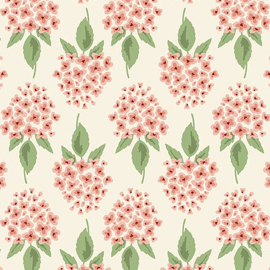 Heartland Hydrangea Azalea A1589E by Judy Jarvi for Andover Fabrics (sold in 25cm increments)