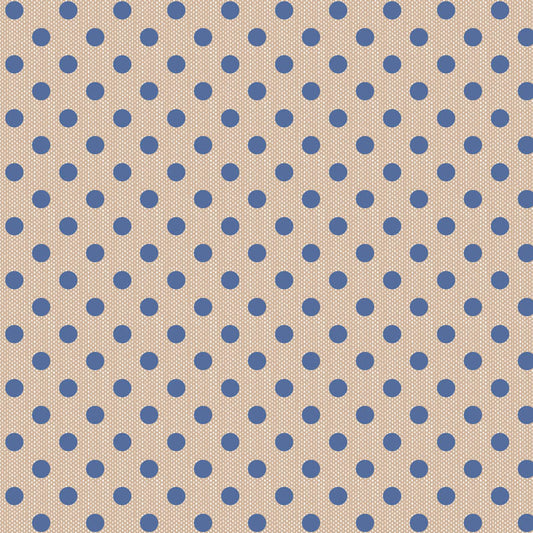 Creating Memories Summer Polka Dot Blue by Tilda (sold in 25cm increments)