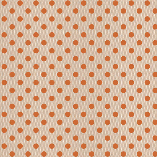 Creating Memories Autumn Polka Dot Ginger by Tilda (sold in 25cm increments)