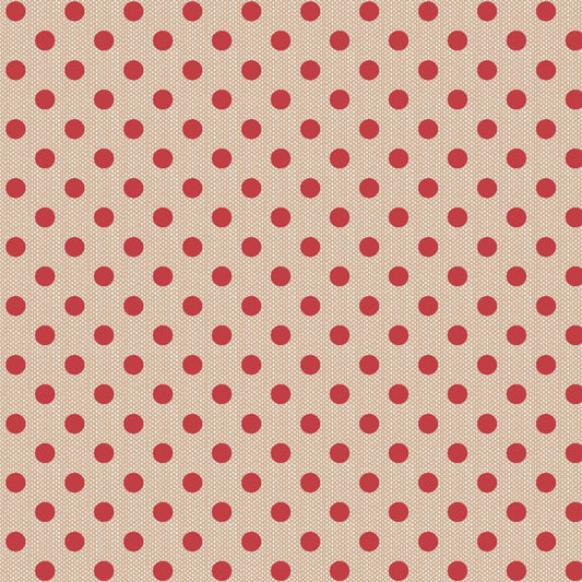 Creating Memories Winter Polka Dot Red by Tilda (sold in 25cm increments)