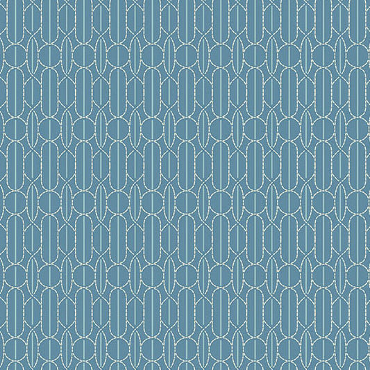 Sewing Bird Pin Tuck Deep Indigo A1614B Laundry Basket Quilts for Andover Fabrics (sold in 25cm increments)