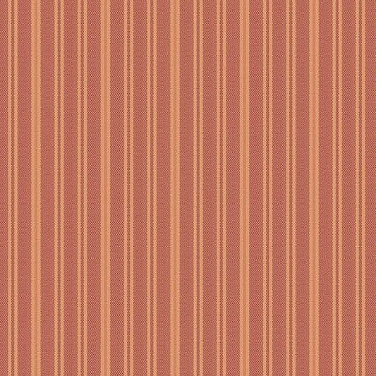 Quiltessential Double Stripe Terracotta A1672O by Laundry Basket Quilts for Andover Fabrics (sold in 25cm increments)