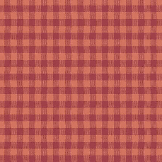 Quiltessential Gingham Blood Orange A1673O by Laundry Basket Quilts for Andover Fabrics (sold in 25cm increments)