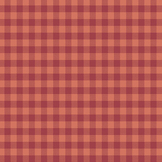 Quiltessential Gingham Blood Orange A1673O by Laundry Basket Quilts for Andover Fabrics (sold in 25cm increments)